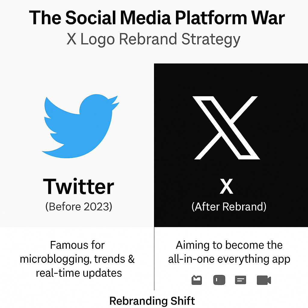 The Social Media Platform War – X Logo Rebrand Strategy